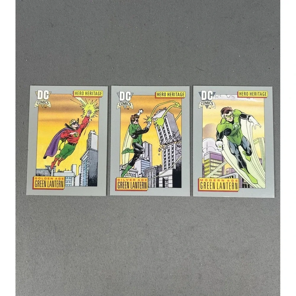 1991 DC Comic Cards GREEN LANTERN Hero Heritage Set Of 3